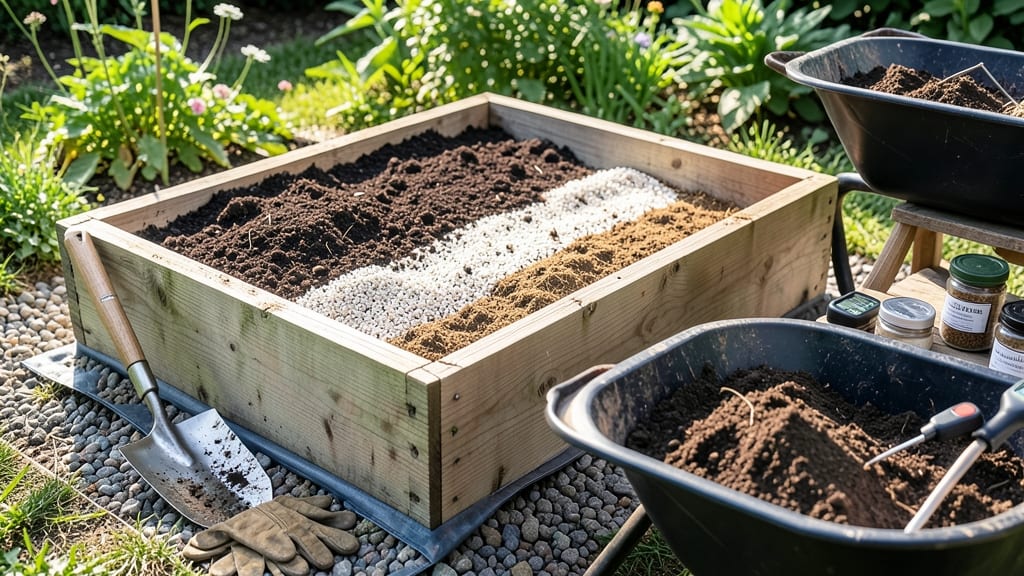Raised Garden Bed Soil Mixture: Layered Loam for Thriving Roots and Drainage