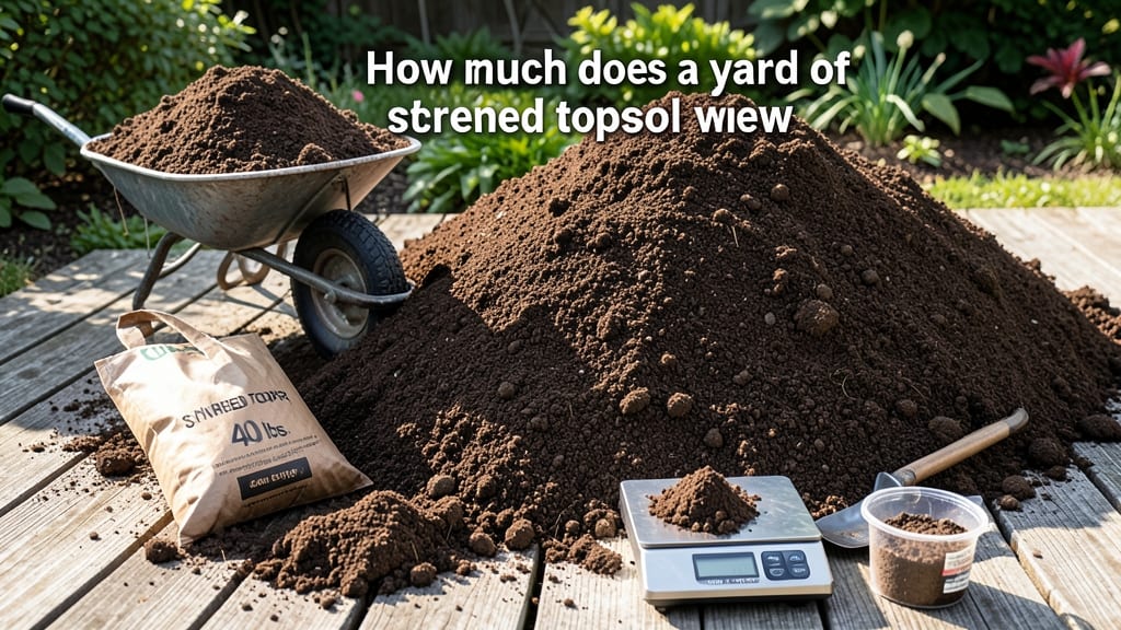 How Much Does a Yard of Screened Topsoil Weigh: Exact Pounds by Density and Moisture Levels
