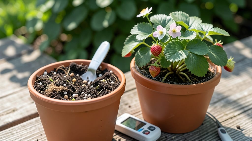 Best Soil for Strawberry Plants in Containers: Airy Mix With 20% Perlite for Root Health